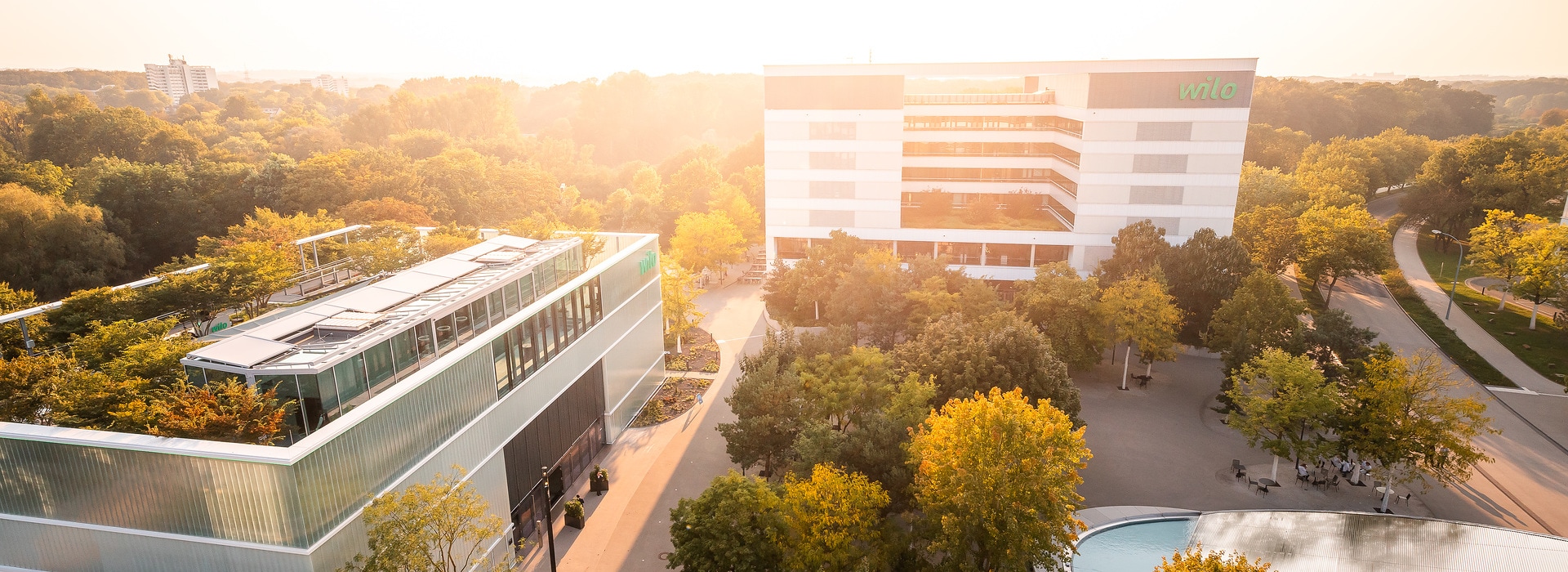 Wilo – shown here is the Group headquarters, the Wilopark in Dortmund – looks back on a successful 2025 financial year.